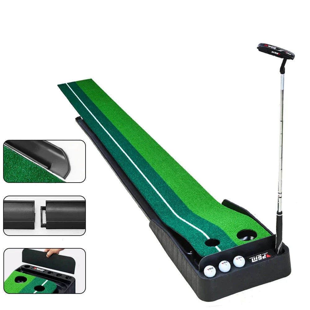 Portable Golf Putting Mat True Roll Surface Non-Slip Base