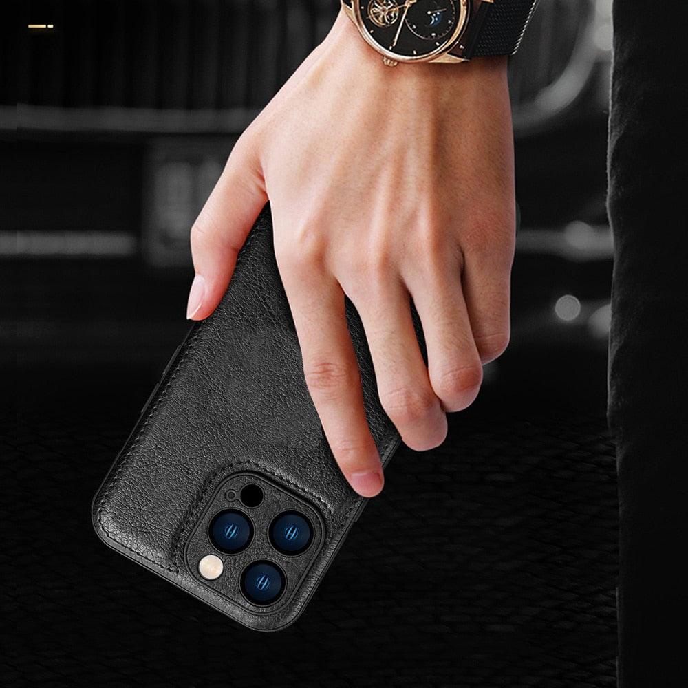 Luxury PU leather Phone Case For iPhone 14 13 Pro Max 12Pro 11Pro Max 13 12 Pro XS MAX XR X SE 7 8 plus Fashion Back Cover Leather Back Case for iPhone 14 Pro Shockproof Cover for iPhone