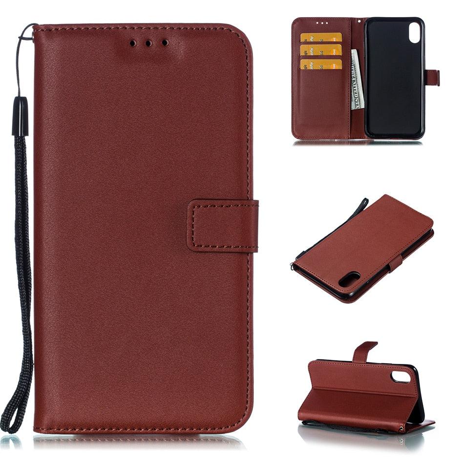 Solid Color Leather Wallet Case For iPhone 14 XS MAX 11 Pro 12 mini 13 Flip Cover Card Slot Mobile Phone Case Wallet Mobile Phone Case Leather Flip Case Wallet Colorful Protective Case