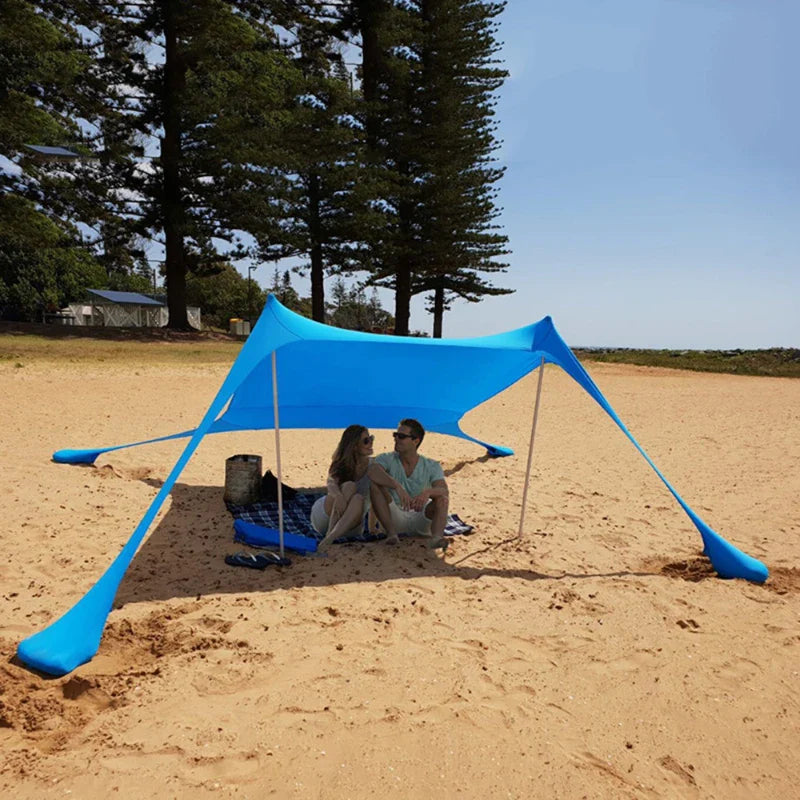 Windproof UPF50+ Beach Canopy with Tents