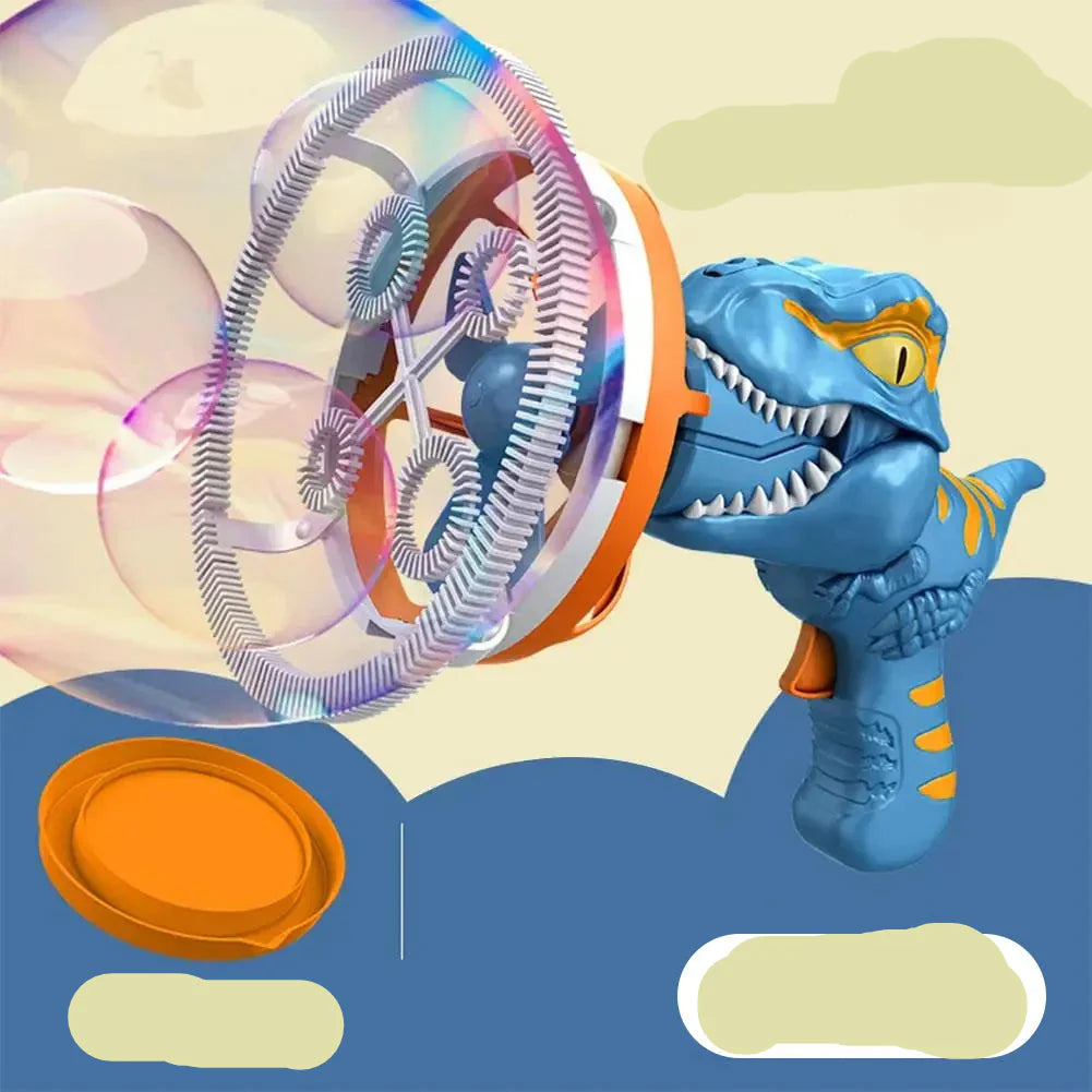 2-in-1 Electric Bubble Gun Toy Dinosaur Bubble Machine for Kids