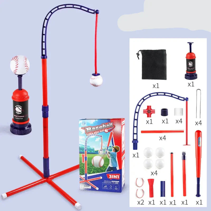 Kids 3 in 1 T Ball Set Perfect Gift for Indoor & Outdoor Play