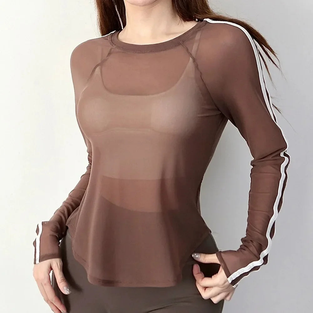 Women's Long Sleeve Sports Shirt Breathable & Stylish