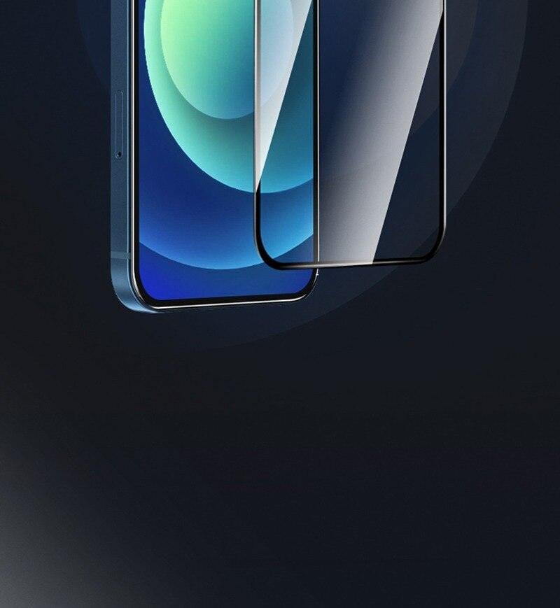 4PCS Full Cover Protective Glass For iPhone 13 12 11 Pro Max Screen Protector For iPhone 6 7 8 Plus X XR Xs SE 2020 Mini Glass Full Glue Big Curved Edge Flexible Tempered Glass for iPhone