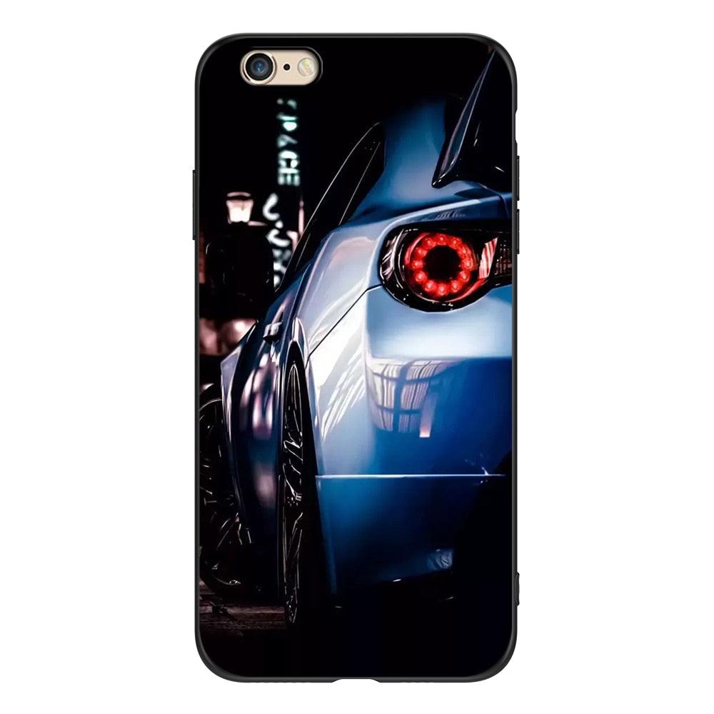 Cute Cover Soft Silicone Print Cars Print Phone Case For Iphone 5s 5 S Se 2016 4.0" Case Phone Cover On Iphone 6s 6 S Plus Funda Bumper Black Case Sport Race Car
