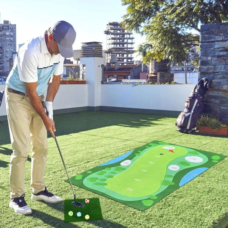 Perfect Your Swing Golf Practice Mat Set for All Skill Levels