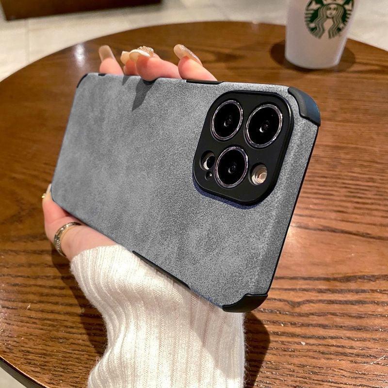 Vintage Green PU Leather Case For iPhone 13 12 11 Pro Max Mini XR XS X 7 8 Plus Luxury Silicon Bumper Shockproof Soft Cover Ultra Thin Slim Leather Case Anti-Scratch Hard Back Cover for iPhone