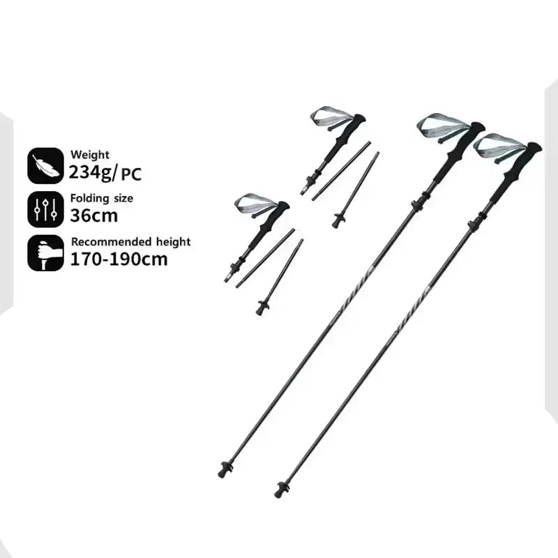 Ultralight & Foldable Trekking Poles For Comfortable Hiking & Trekking