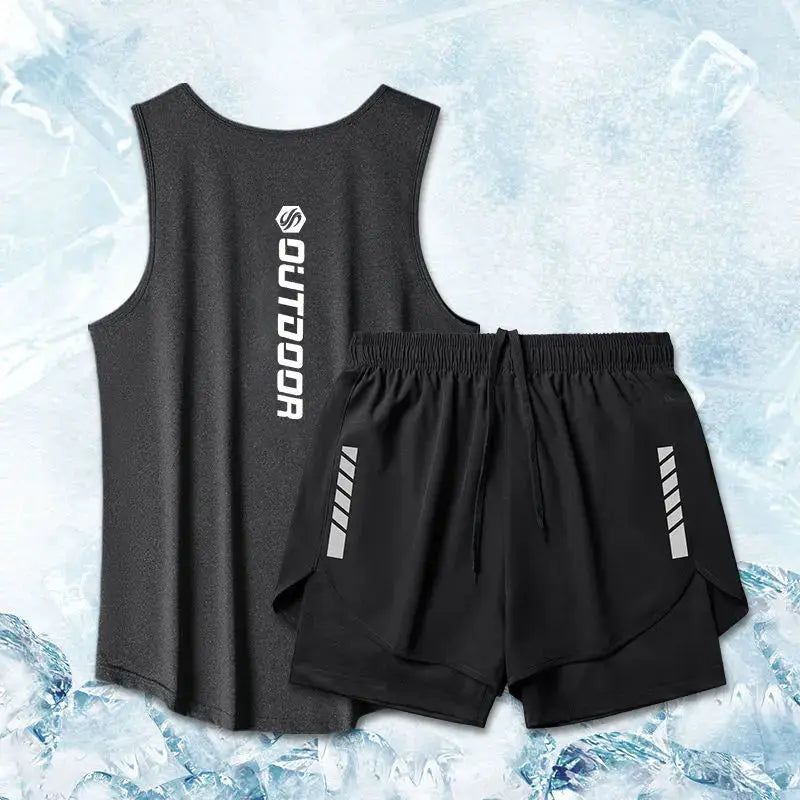 Men's Mesh Workout Set Perfect for Summer Runs