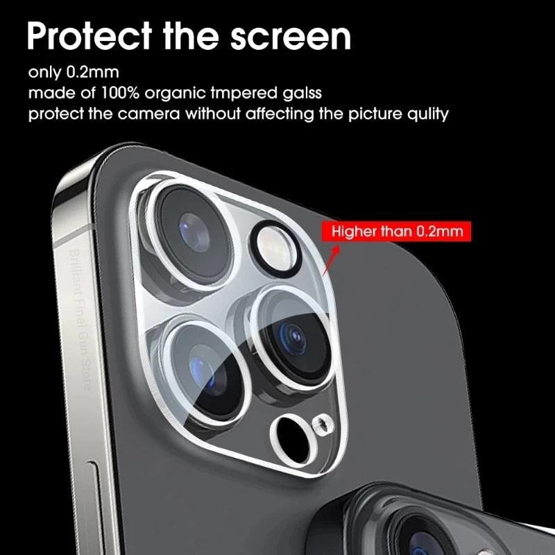 4Pcs Back Lens Glass Protectors for IPhone 13 14 Pro Max 12 Mini X XR Camera Protective Glass on iPhone 11 PRO XS MAX 14 Plus Camera Lens Protector Full Coverage Anti-Spy Tempered Glass Film 9H Hardness Upgrade Edge Protection