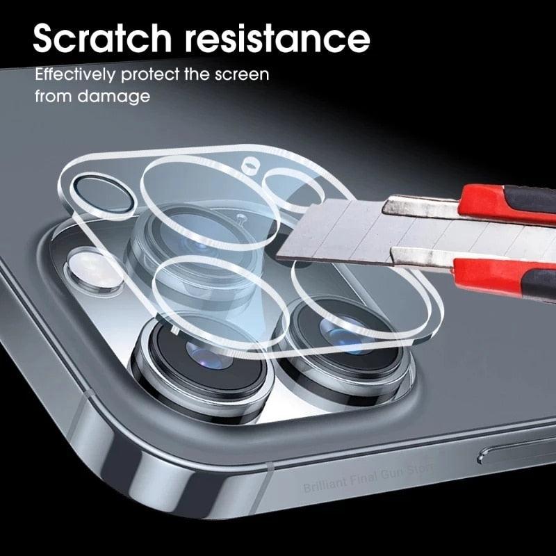 4Pcs Back Lens Glass Protectors for IPhone 13 14 Pro Max 12 Mini X XR Camera Protective Glass on iPhone 11 PRO XS MAX 14 Plus Camera Lens Protector Full Coverage Anti-Spy Tempered Glass Film 9H Hardness Upgrade Edge Protection
