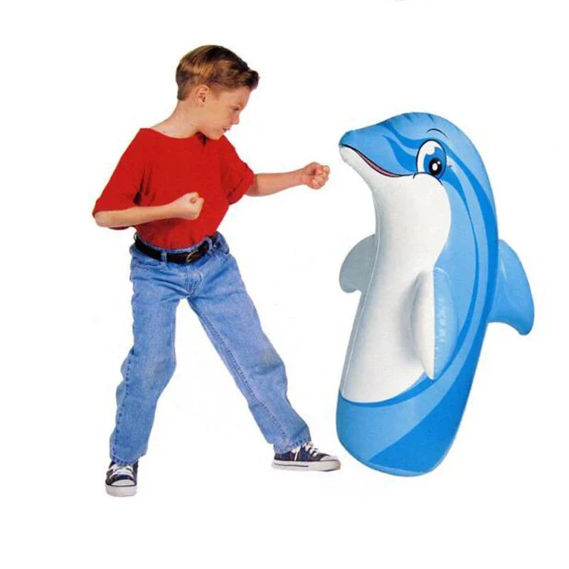 Inflatable Dinosaur & Penguin Tumbler Toys Fun for Kids and Adults