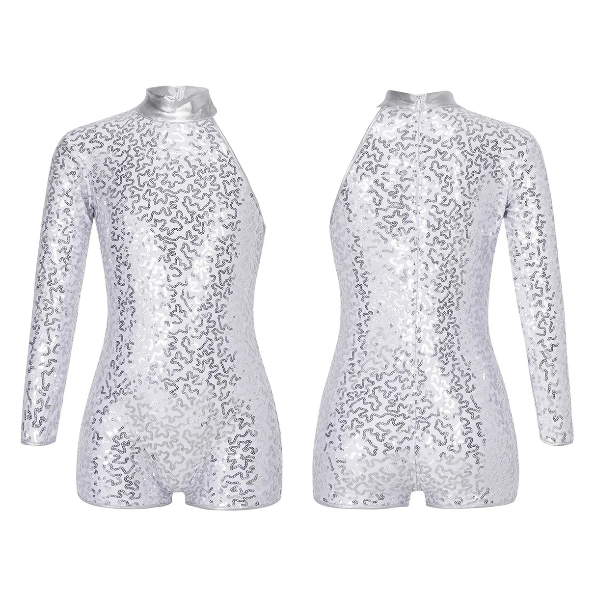 Girls' Ballet Leotard with Sequin Zipper