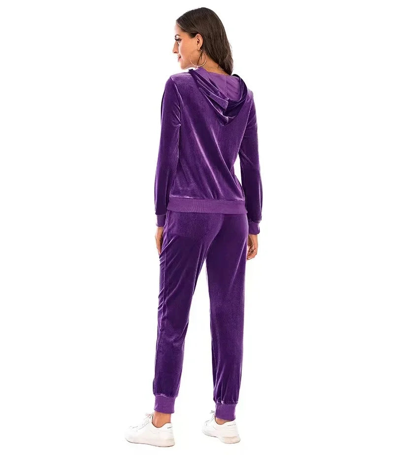 Perfect for Fall Women's 2-Piece Velvet Set