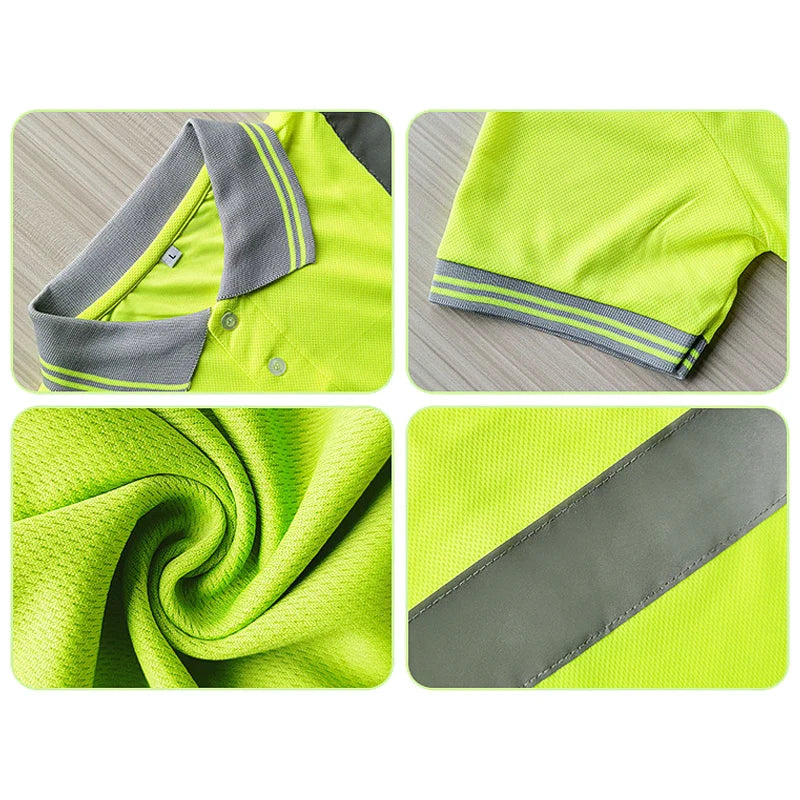 Men's Safety Vest Reflective Fluorescent Yellow Workwear