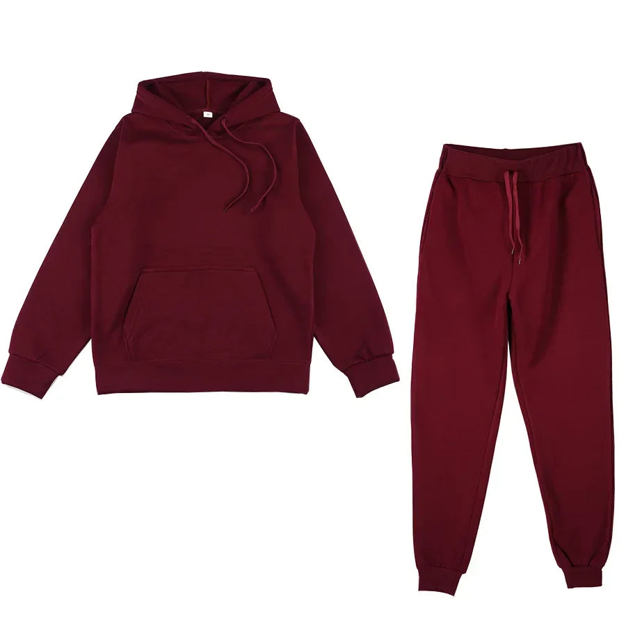Women's 2-Piece Fleece Sweat suit Sets Perfect for Jogging