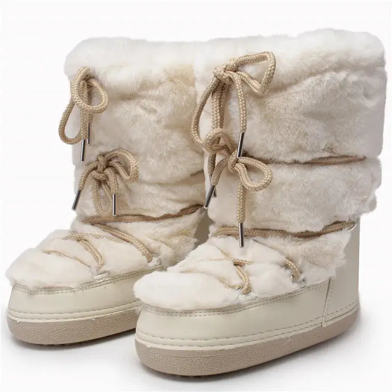 Stay Warm in Style Winter Fur Boots