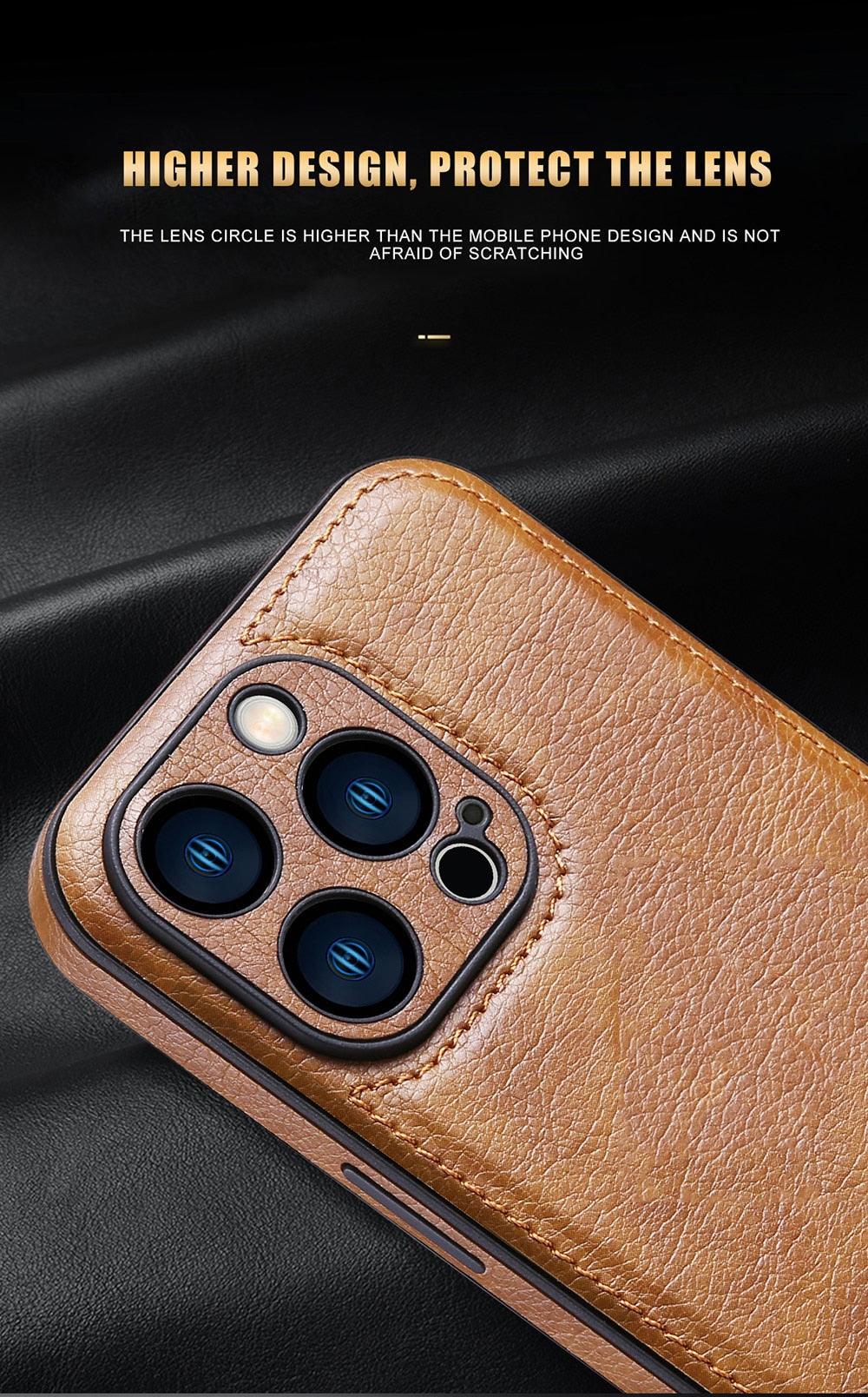 Luxury PU leather Phone Case For iPhone 14 13 Pro Max 12Pro 11Pro Max 13 12 Pro XS MAX XR X SE 7 8 plus Fashion Back Cover Leather Back Case for iPhone 14 Pro Shockproof Cover for iPhone