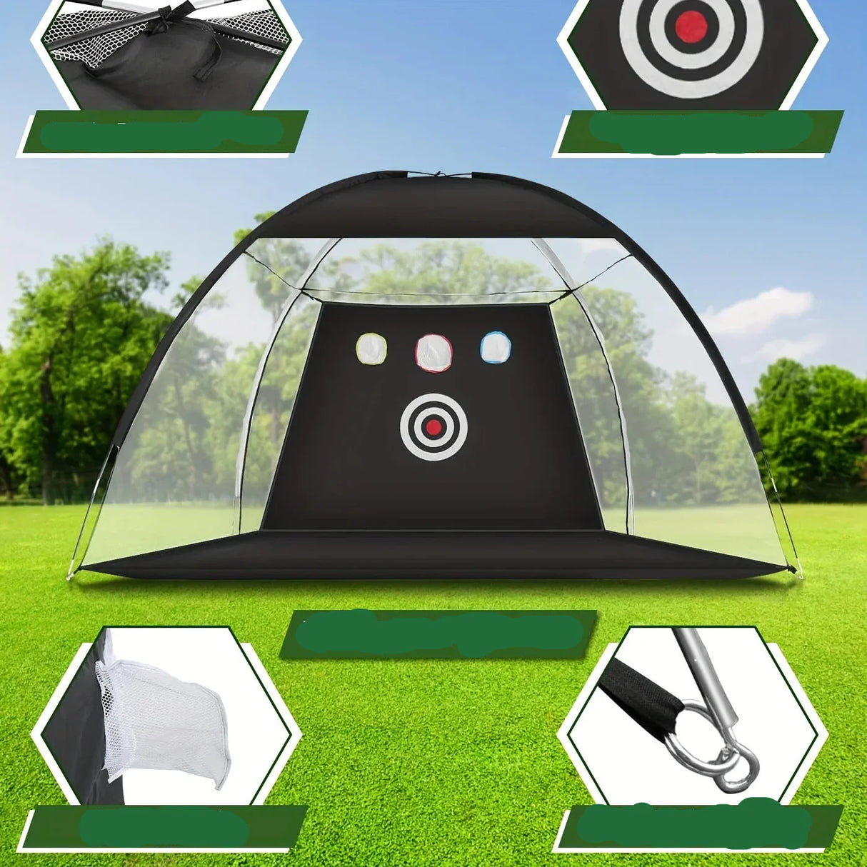 Golf Practice Net with Mat Balls and Tee