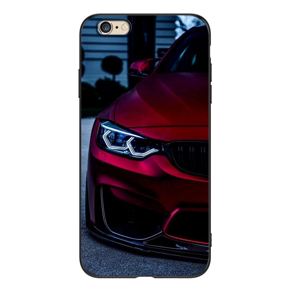 Cute Cover Soft Silicone Print Cars Print Phone Case For Iphone 5s 5 S Se 2016 4.0" Case Phone Cover On Iphone 6s 6 S Plus Funda Bumper Black Case Sport Race Car