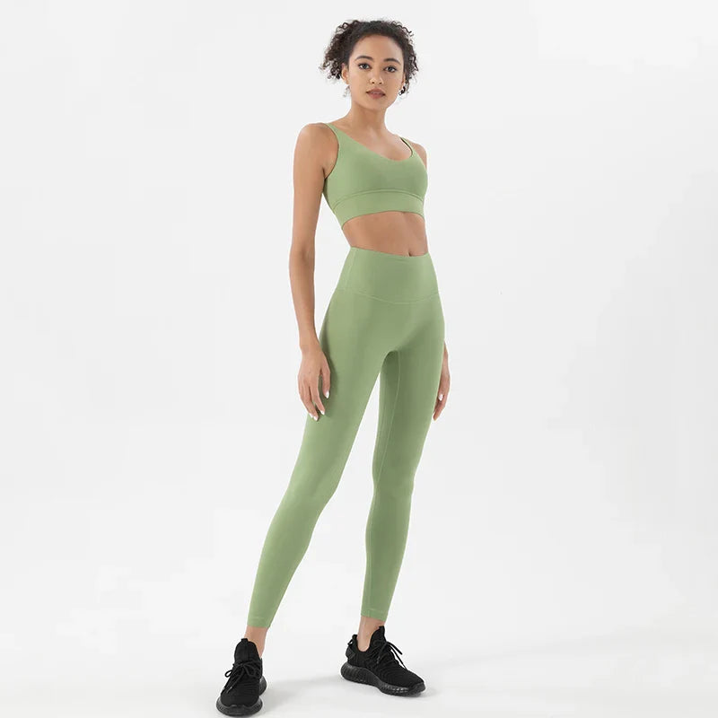 Sportswear Yoga Sets Leggings, & Crop Tops