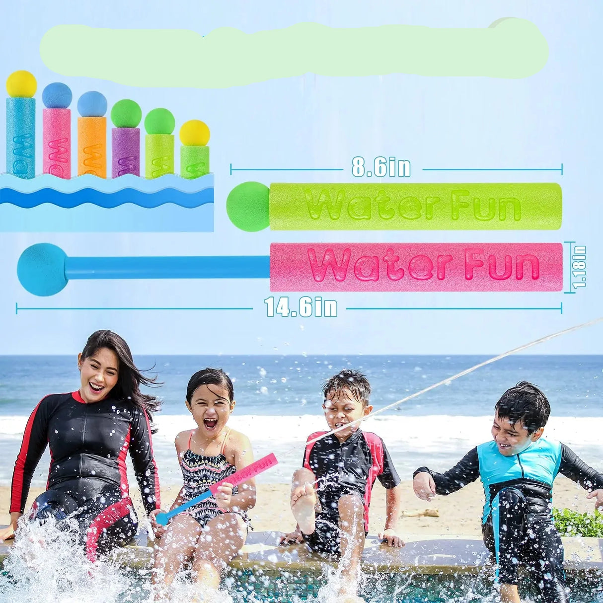 Splash-tastic Summer Adventures 10 Foam Water Gun Blasters for Kids