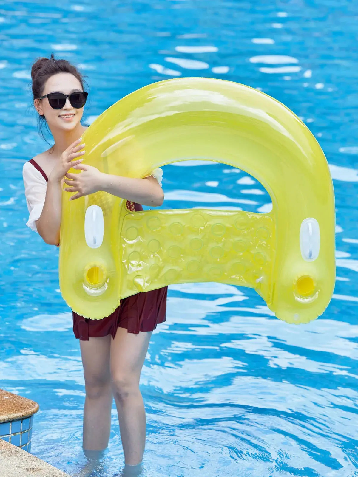 U-Shaped Pool Float Hammock Chair and Bed