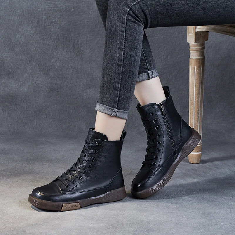Crafted for Comfort DRKANOL Leather Ankle Boots
