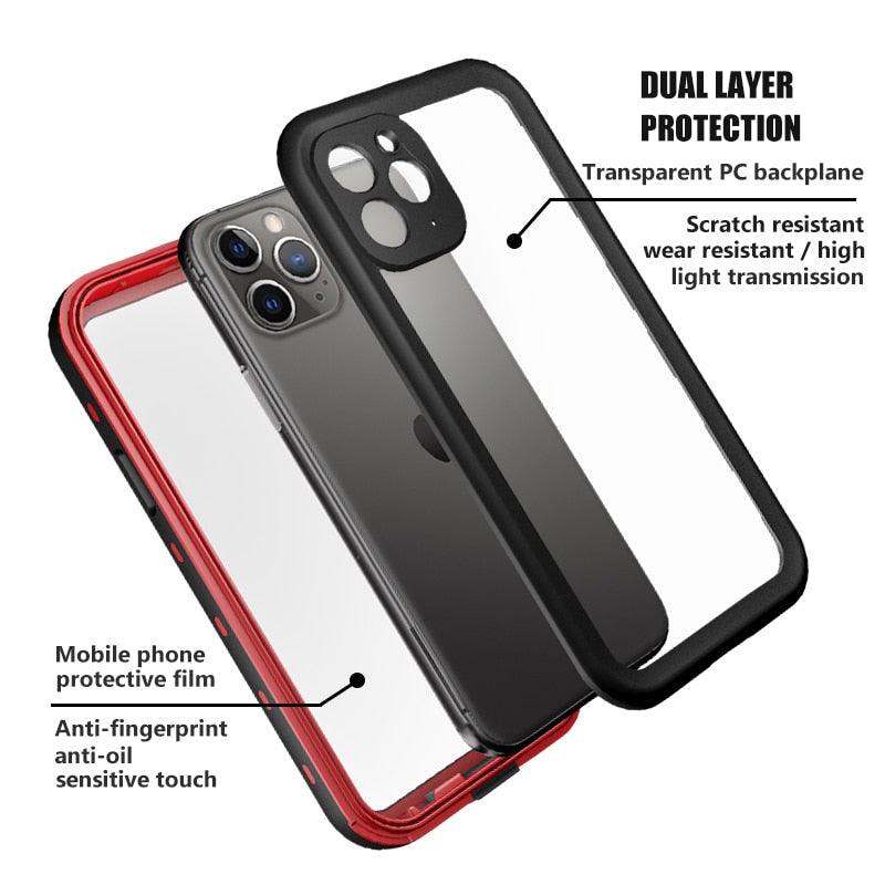 Waterproof Case For iPhone 14 13 12 11 Pro Max 14Plus 12Pro Durable Water Proof Cover Sport 360 Protect iPhone12 Mini Waterproof Case for iPhone Drop Resistant Iphone Clear Back