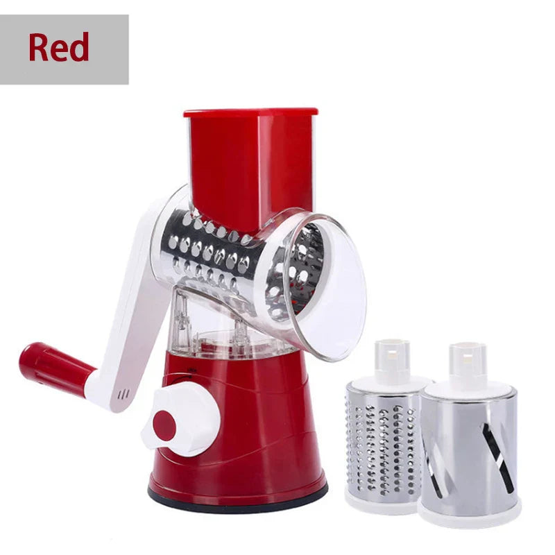 Multi-Color Hand Crank Vegetable Slicer and Shredder