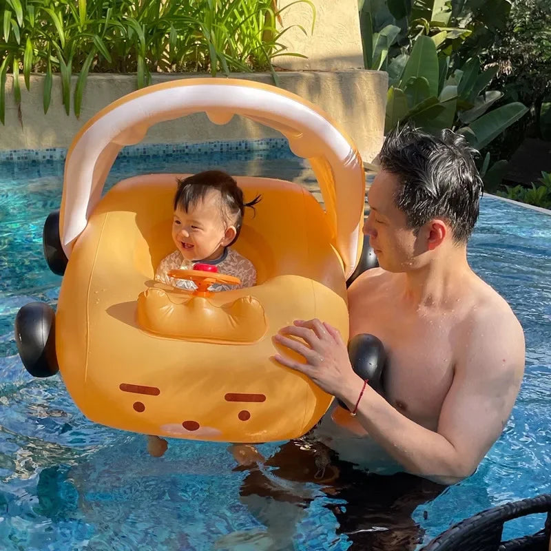Safe Summer Swim Inflatable Rings & Umbrellas for Babies