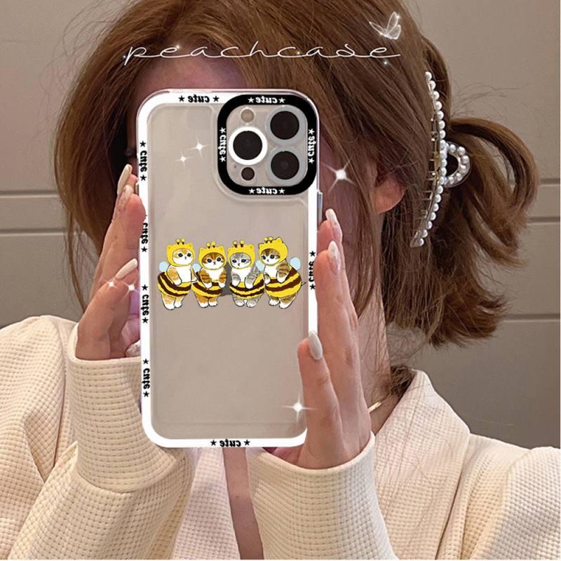 Cute Cat Phone Case for iPhone 11 12 13 Mini Pro Max 14 Pro Max Case shell Blank Printable Phone Case for Soft Rubber Cool Polish Phone Case