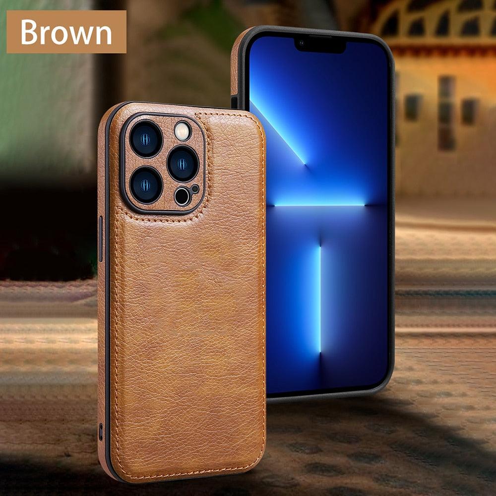 Luxury PU leather Phone Case For iPhone 14 13 Pro Max 12Pro 11Pro Max 13 12 Pro XS MAX XR X SE 7 8 plus Fashion Back Cover Leather Back Case for iPhone 14 Pro Shockproof Cover for iPhone