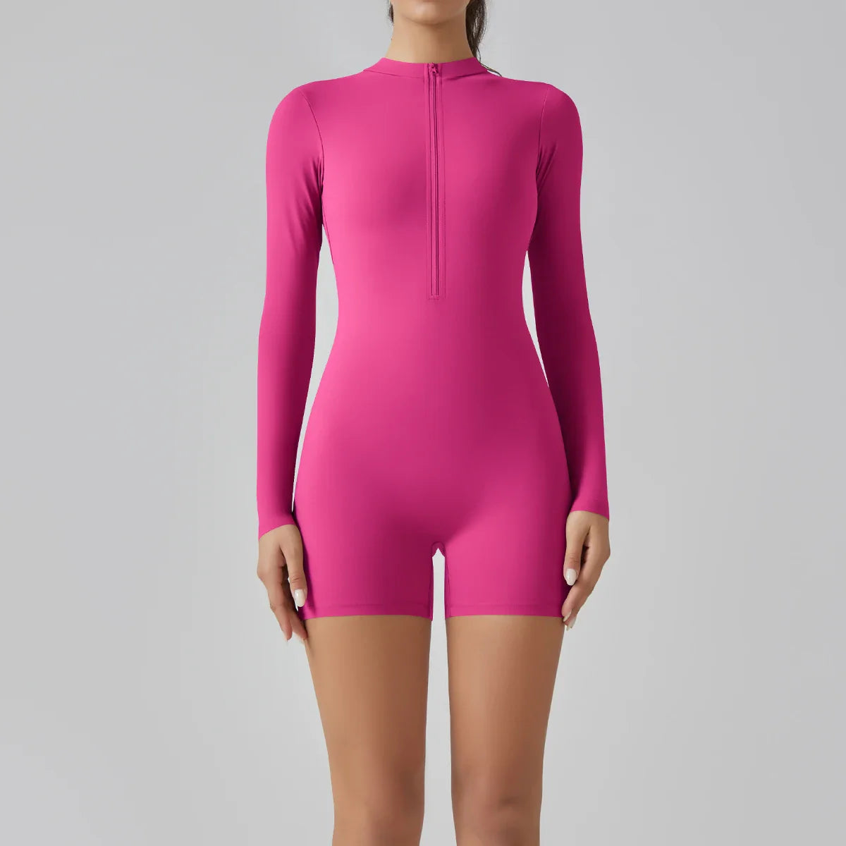 Stand Collar Zipper Tracksuit Women's Yoga Jumpsuit