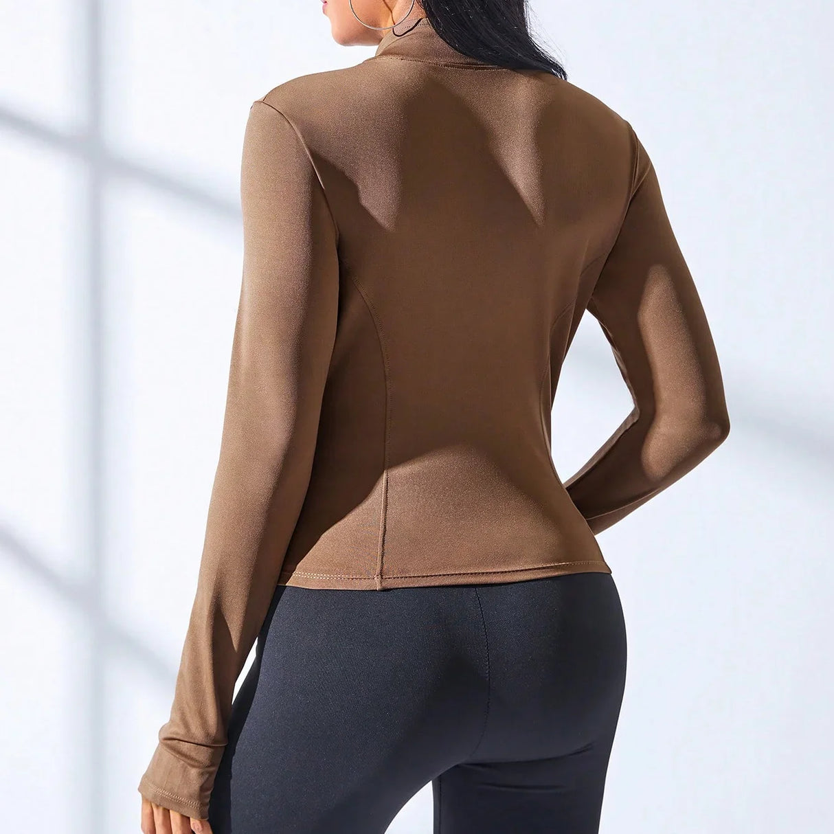 Women's Slim Fit Zip Up Workout Jacket