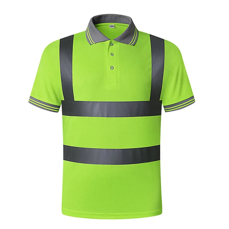 Men's Safety Vest Reflective Fluorescent Yellow Workwear