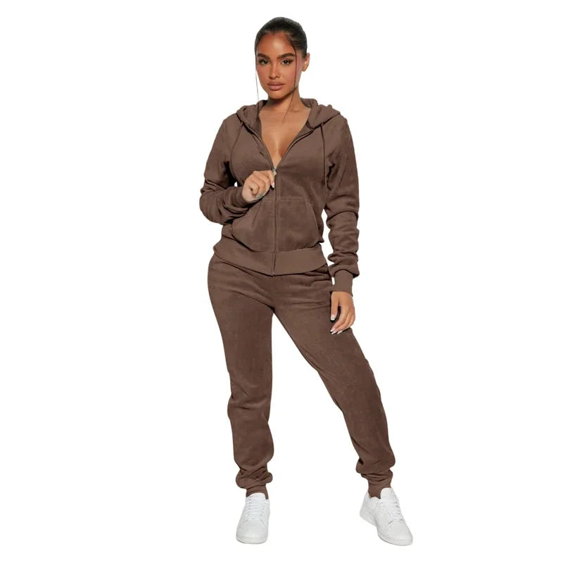 Cozy Comfort Velvet Pant Sets for Women