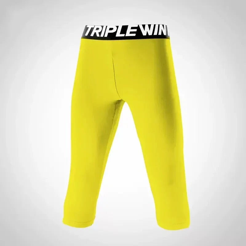 Kids Boy Girl Capri Running Tights Pants