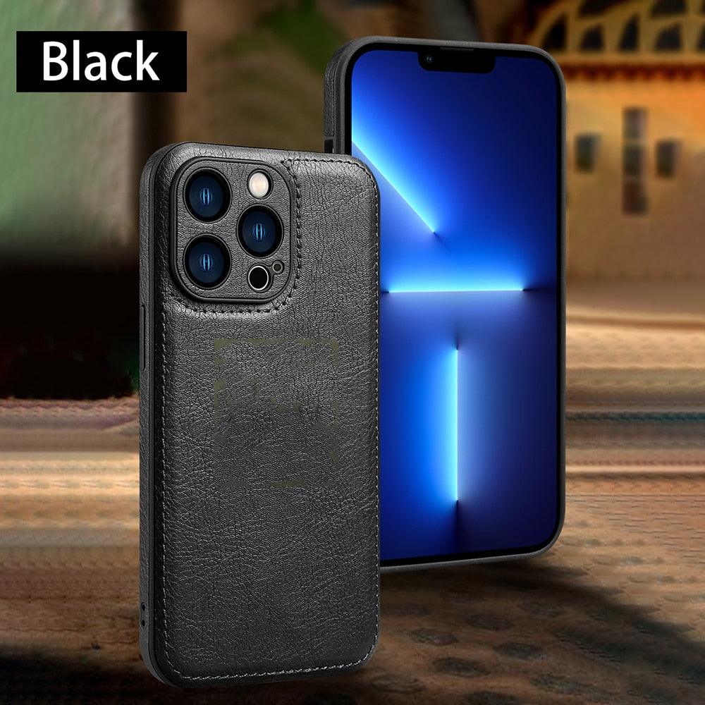 Luxury PU leather Phone Case For iPhone 14 13 Pro Max 12Pro 11Pro Max 13 12 Pro XS MAX XR X SE 7 8 plus Fashion Back Cover Leather Back Case for iPhone 14 Pro Shockproof Cover for iPhone