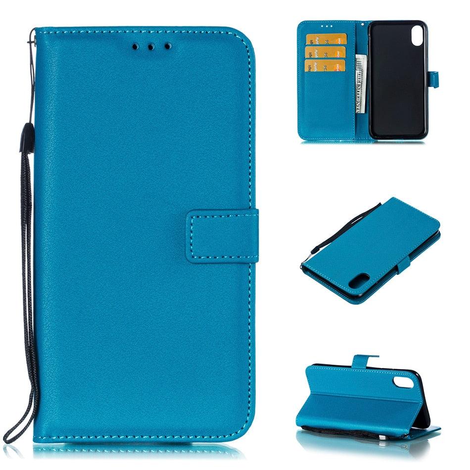 Solid Color Leather Wallet Case For iPhone 14 XS MAX 11 Pro 12 mini 13 Flip Cover Card Slot Mobile Phone Case Wallet Mobile Phone Case Leather Flip Case Wallet Colorful Protective Case