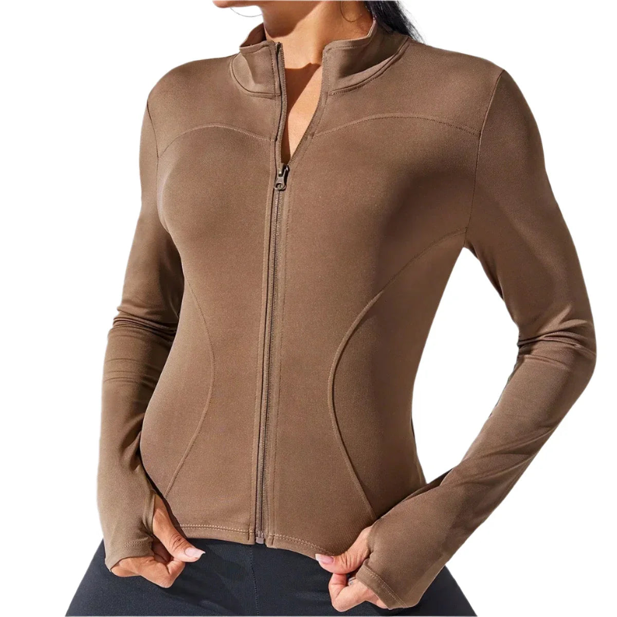 Women's Slim Fit Zip Up Workout Jacket
