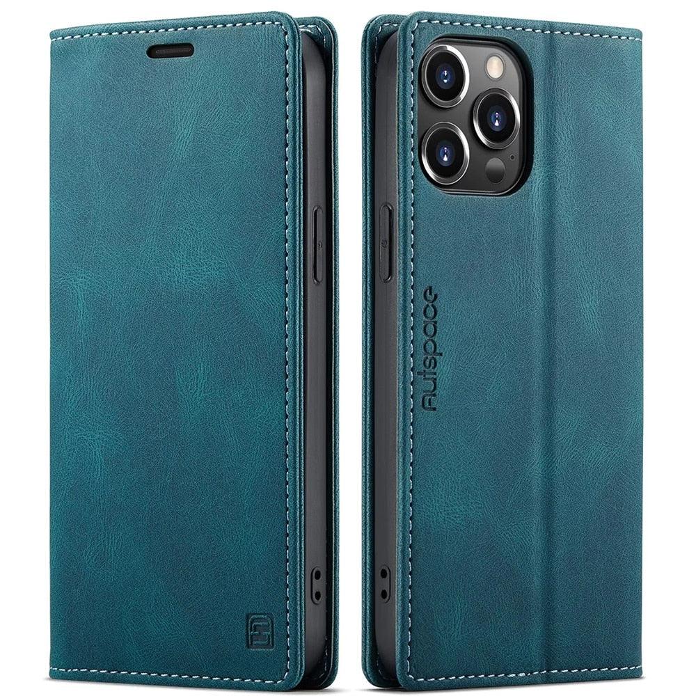 Vintage Wallet Case Card Holder Kickstand Built-in Magnetic Flip Leather Case for iPhone Leather Cases for iPhone 14 13 12 11 Pro Max Mini XR XS Max 8 7 6s Plus Wallet Flip Cover