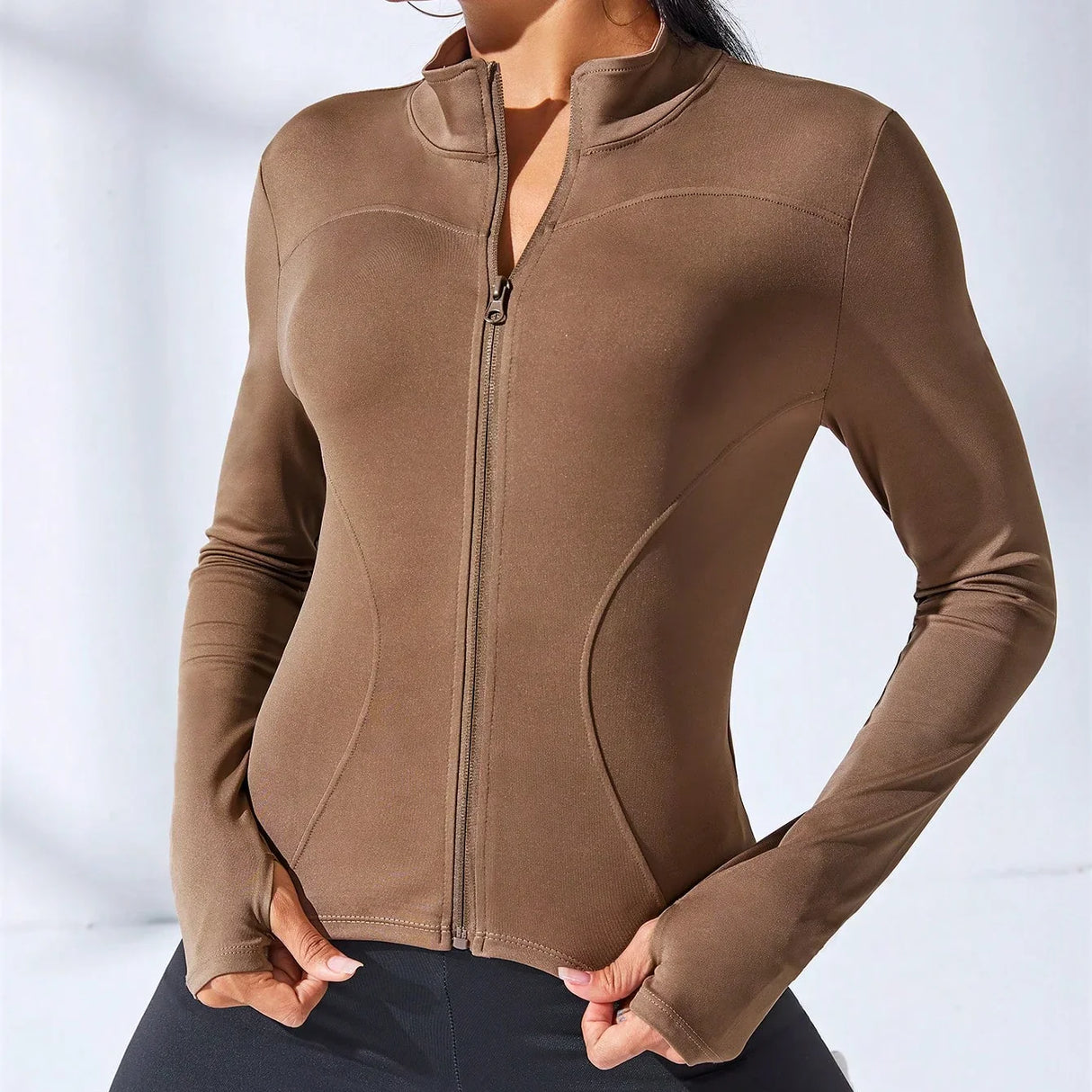 Women's Slim Fit Zip Up Workout Jacket