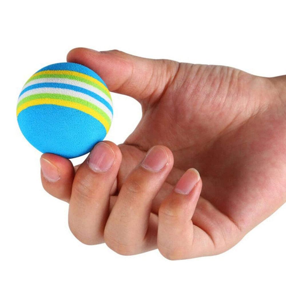 10pcs Cat Toy Balls Interactive for Indoor Cat Red Rainbow Soft Foam Puppies Toy Balls Activity Chase Quiet Play Sponge Ball Toy Balls for Dog Puppies Kittens