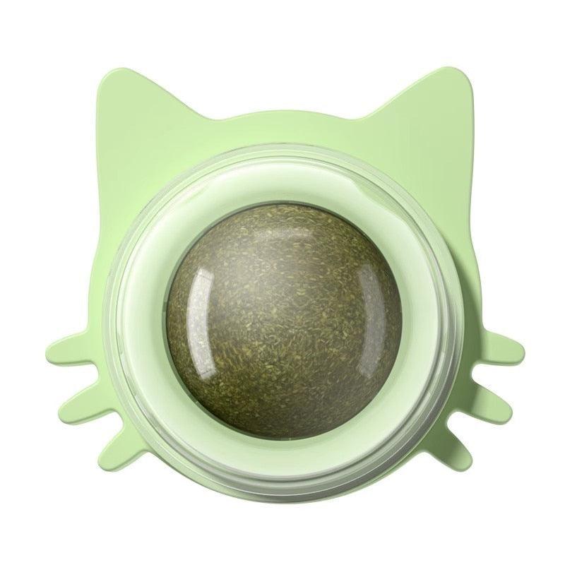 Ball Cat Toy Pasted Lollipop Gatos Mint On The Wall Pet Ball Snack Good Cat Accessories Cat Toy with Light and Self-Rotating Ball Kitten Gift Edible Cat Lick Toy Cat Chew Toy Teeth Cleaning Cat Bite Toy Rotating Cat Toy