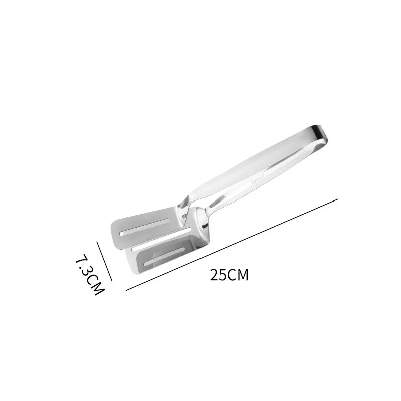 304 Stainless Steel Serrated Tongs Spatula for Cooking and Grilling