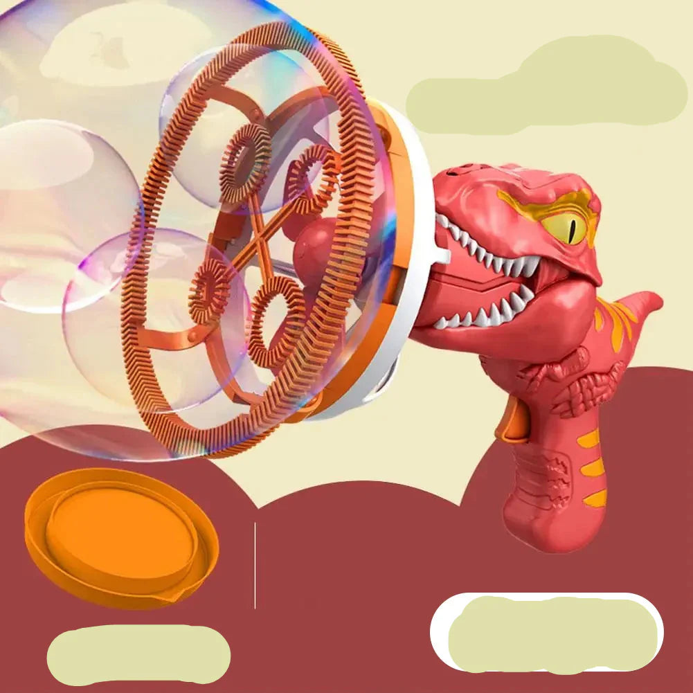 2-in-1 Electric Bubble Gun Toy Dinosaur Bubble Machine for Kids