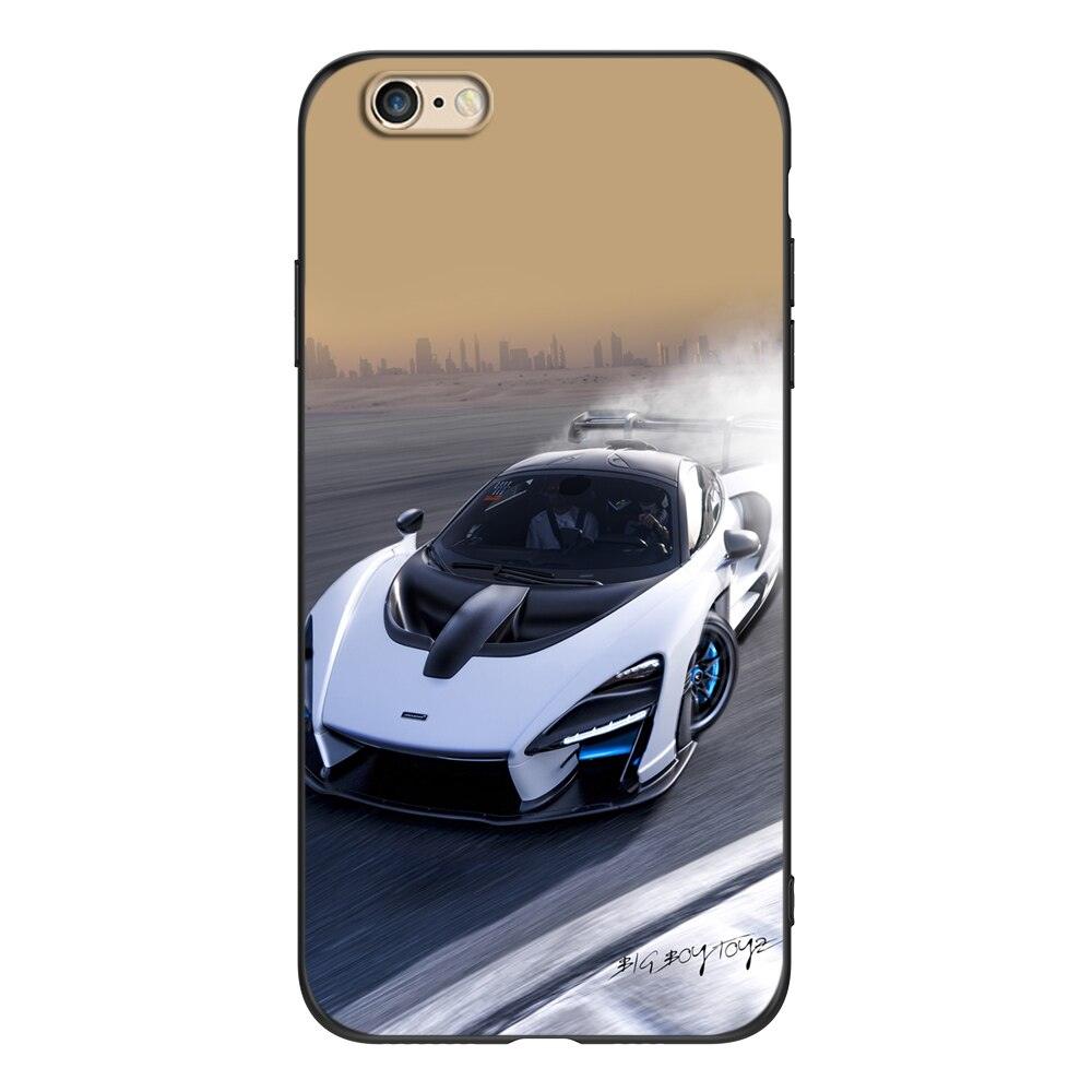 Cute Cover Soft Silicone Print Cars Print Phone Case For Iphone 5s 5 S Se 2016 4.0" Case Phone Cover On Iphone 6s 6 S Plus Funda Bumper Black Case Sport Race Car