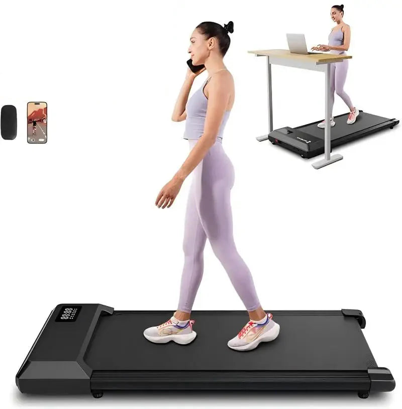 2-in-1 Walking Treadmill: 2.5HP Mini Folding Pad with App & Remote
