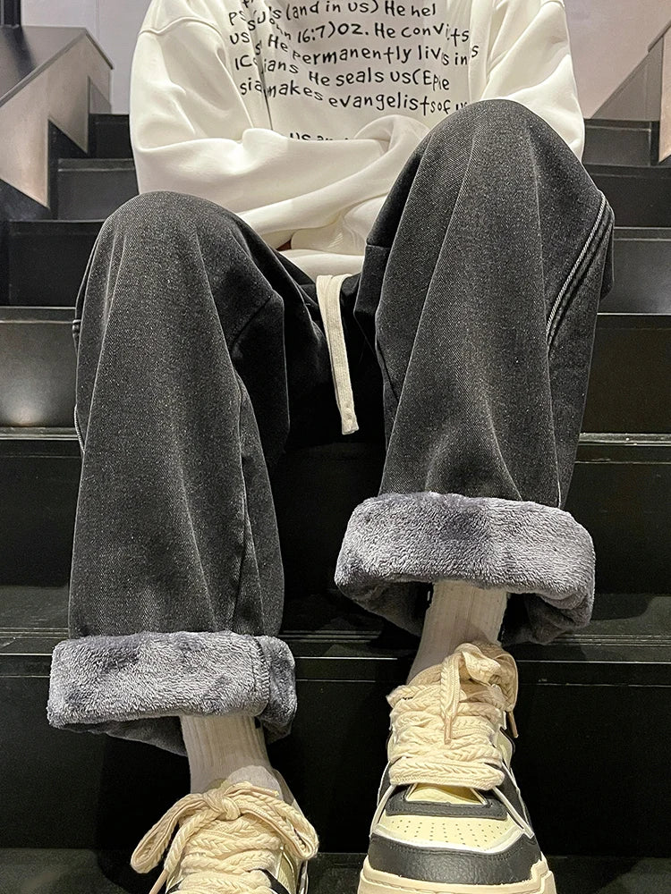 Cozy and Cool Fleece Lined Denim Pants